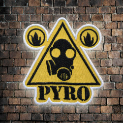 Team Fortress 2Pyroガスマスク刺繡アイロン/ベルクロパッチ